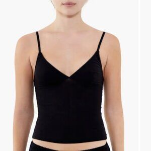 BDG Je T’Aime Black Stretch Picot Trim V-Neck Camisole Top Medium